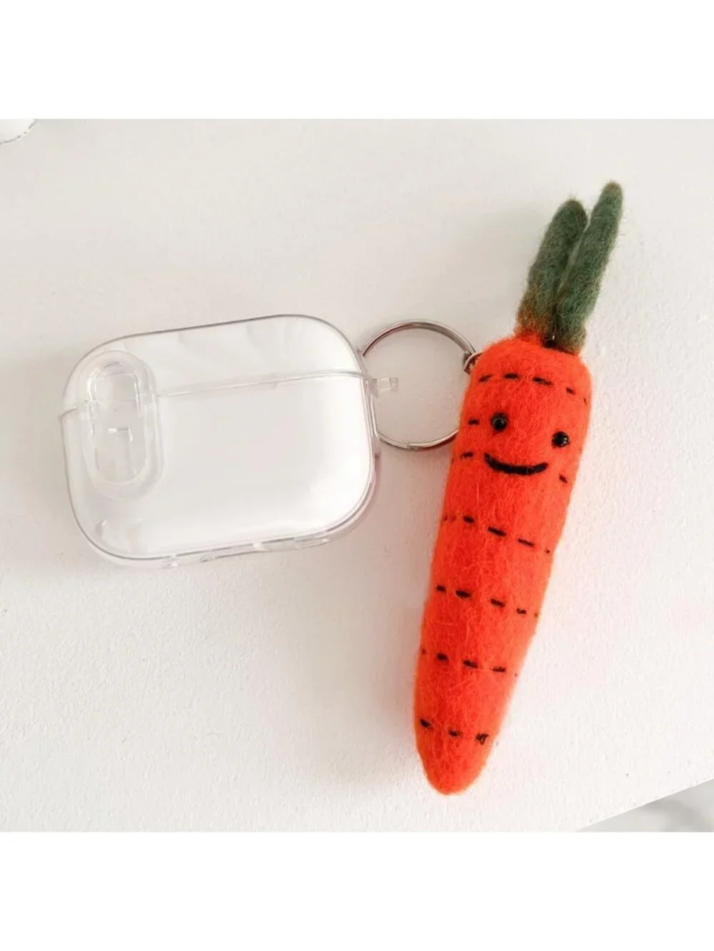 Adorable Handmade Wool Felt Keychain - 16 Cute Fruit & Veggie Bag Charms